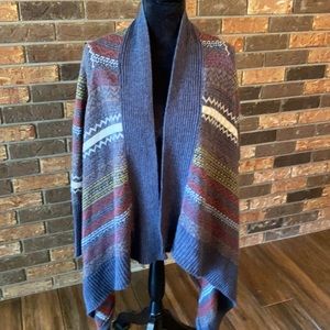 Size small gray and southwestern cardigan longer on sides